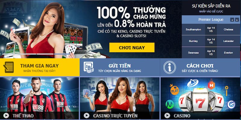 M88 Các sản phẩm cá cược